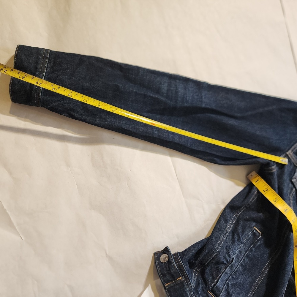 Everlane Jacket Womens Blue The Shrunken Denim Cropped Fit Tailored Cotton MED - Picture 5 of 6